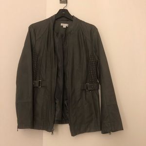 NEW Susan Graver Black Leather Jacket